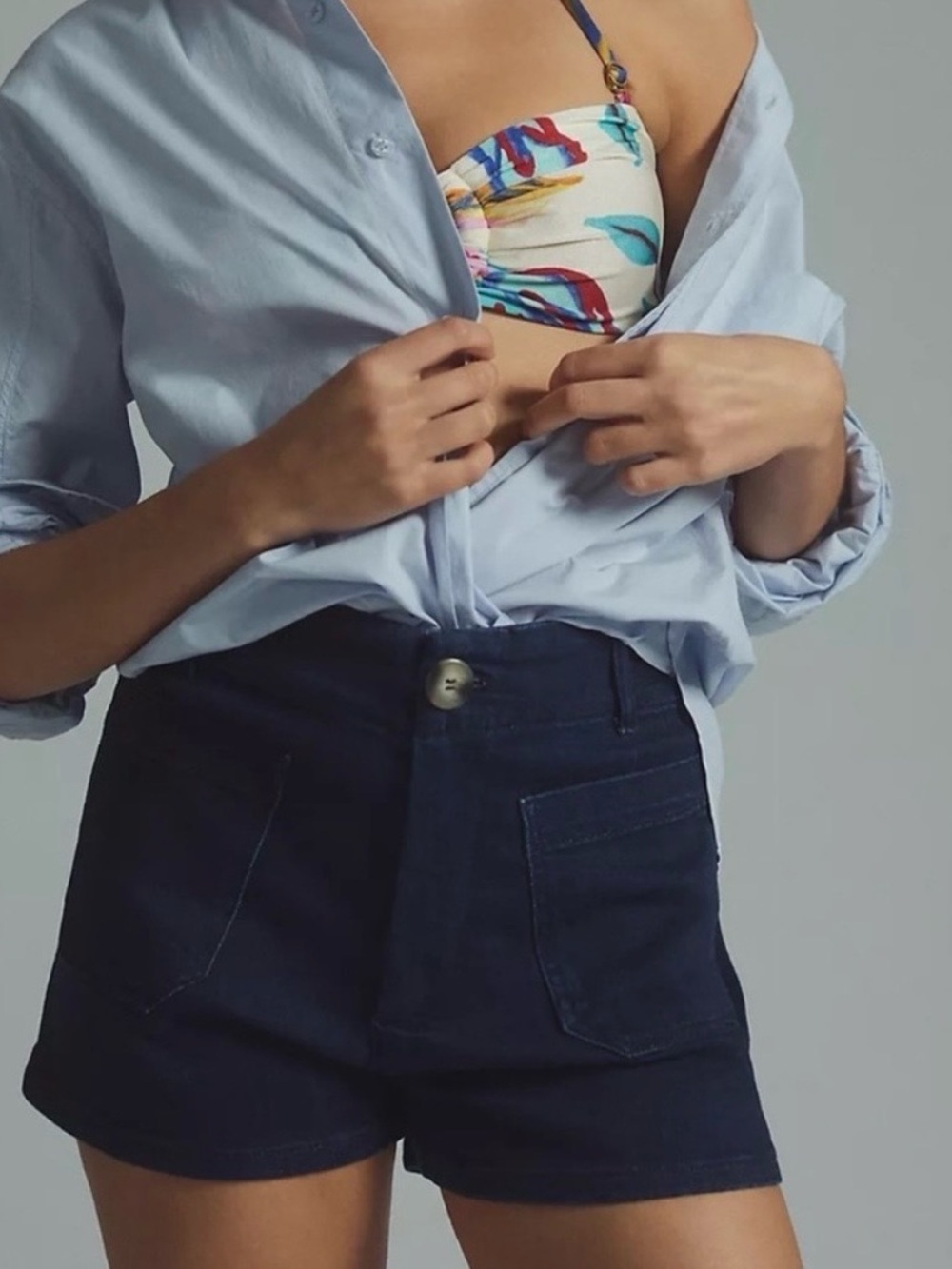 Anthropologie | Maeve ‘The Colette’ Dark Indigo High-Waist Jean Shorts - sz 29